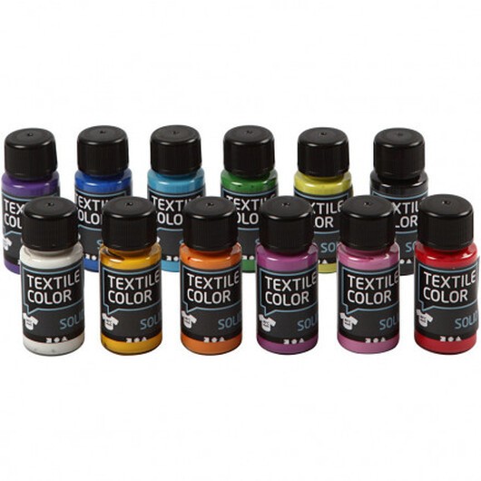 Textile Solid, 12x50 ml, ass. färger
