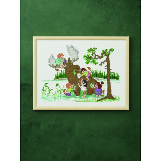 Permin Broderikit Älgtvätt 40x30cm