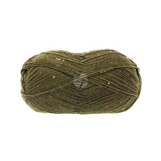 Lana Grossa Meilenweit 100 Tweed Garn 168 Mossgrön