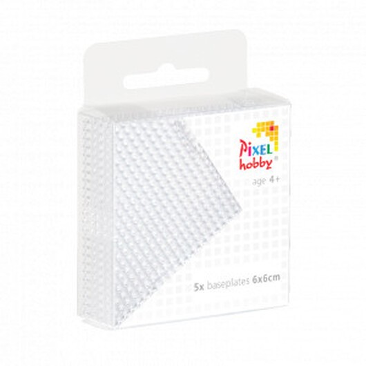 Pixelhobby Midi/XL Pärlplatta Fyrkantig Transparent 6x6cm - 5 st