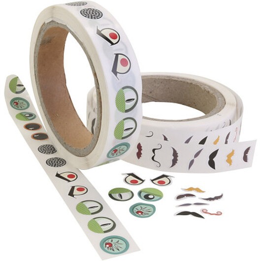 Klisterögon, Ãgon/mustasch, Dia. 17 mm, 2000 st./ 1 förp.