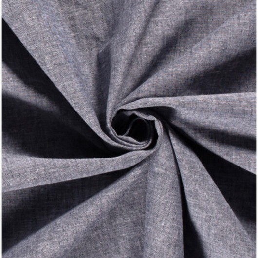 Lin/Bomull Melange Tyg 145cm 008 Grå - 50cm