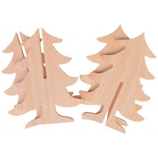 Infinity Hearts Nisse Julgran Trä 12cm - 4 st
