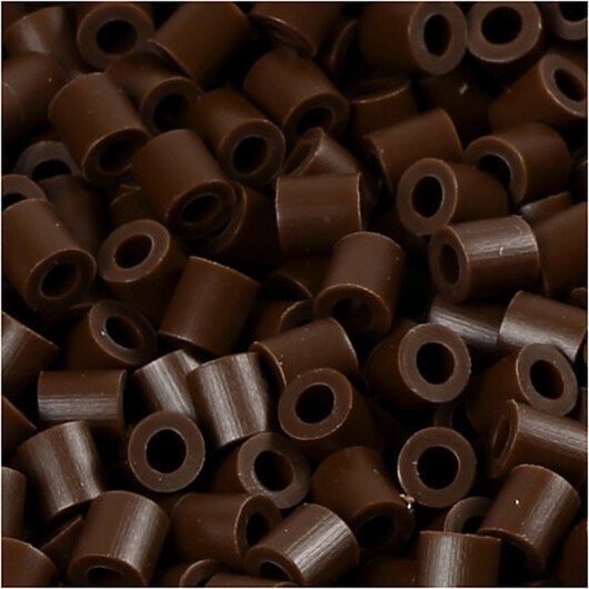 Photo Pearls, stl. 5x5 mm, Hålstl. 2,5 mm, medium, mörkbrun (2), 6000 st./ 1 förp.