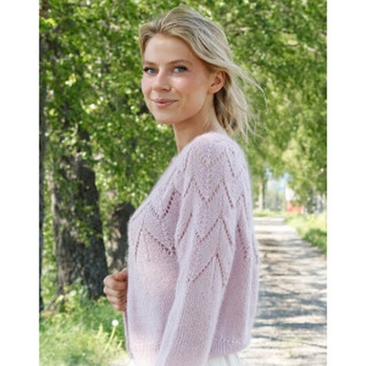 Wishing Well Cardigan by DROPS Design - Cardigan Stickmönster str. S - - Small