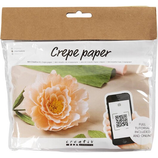 Mini DIY Kit Crepepapper, Peony, Stretch/crepe: 180%, 105 g, 1 pk.