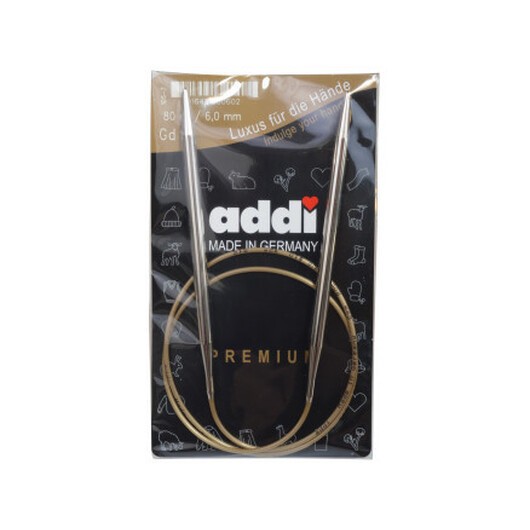Addi Turbo Rundstickor Mässing 80cm 6,00mm / 31.5in US10