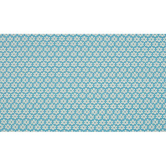 Minimals Bomullspoplin Tyg Print 2 Flower Blue 145cm - 50cm