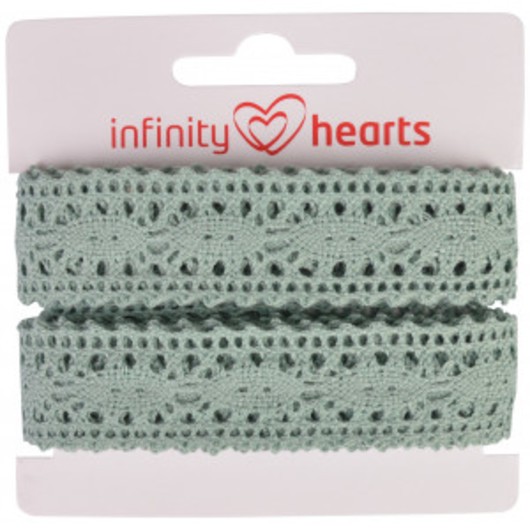 Infinity Hearts Spetsband Polyester 25mm 06 Grå - 5m
