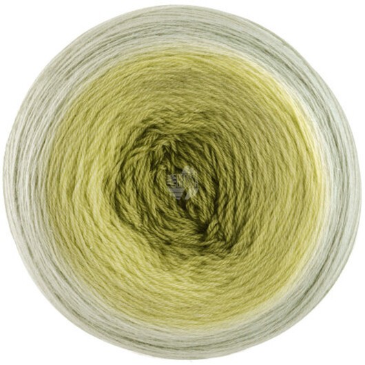 Lana Grossa Merino Lace Aquarell Garn 01 Grön/Gröngul/Grågrön