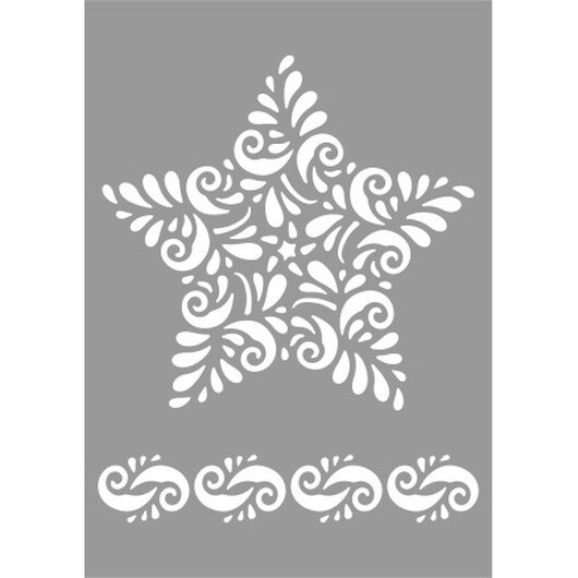 Stenciler/Schablon Stjärna 15 x 21 cm