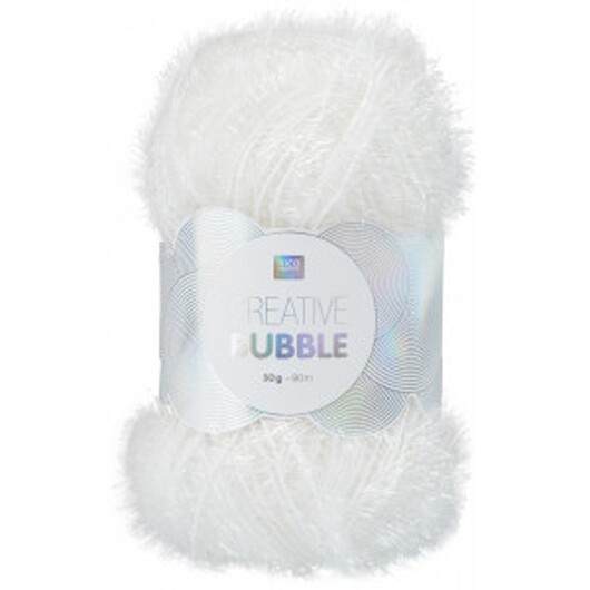 Rico Creative Bubble Garn Unicolor 001 Vit