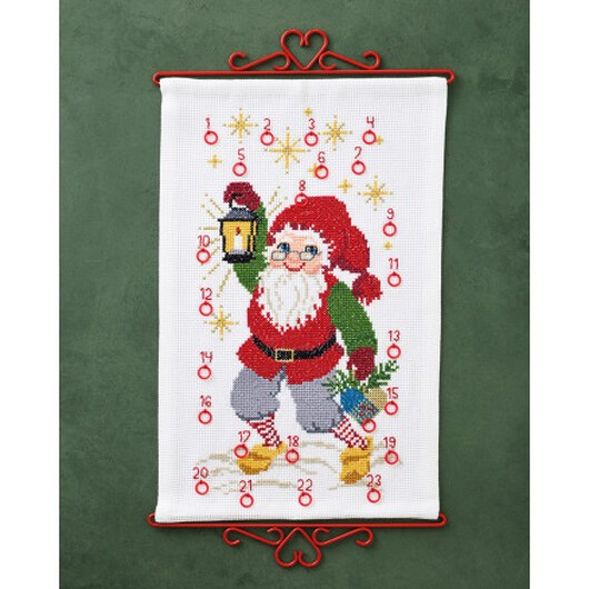 Permin Broderikit Nisse med lykta 32x49cm