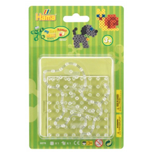 Hama Maxi pärlplattsset 8278 Square & Dog Transparent 18x12 - 2 st.