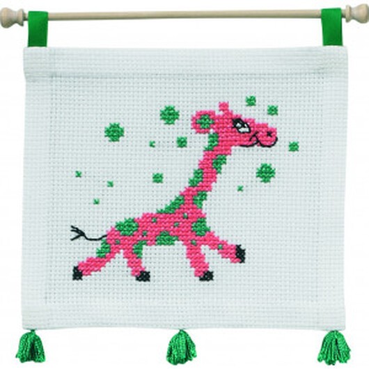 Permin Broderikit Bild Giraff 22x19cm