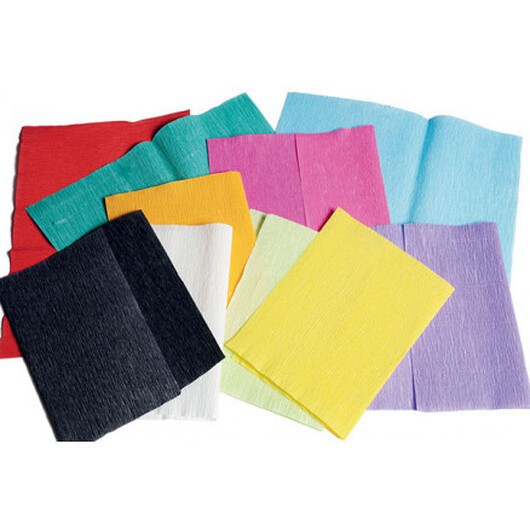 Crepepapper Ass. färger A4 - 10 ark