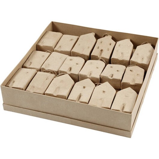 Hus, H: 9,5-12 cm, L: 5,5-6,5 cm, B: 3 cm, 4x9st/1 frp.
