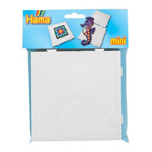 Hama Mini Påse 5201 Samlingsplatta Fyrkant Pärlplatta Vit 14x14cm - 2 st