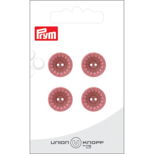Prym Plastknapp Rosa Blomma 15mm - 4 st