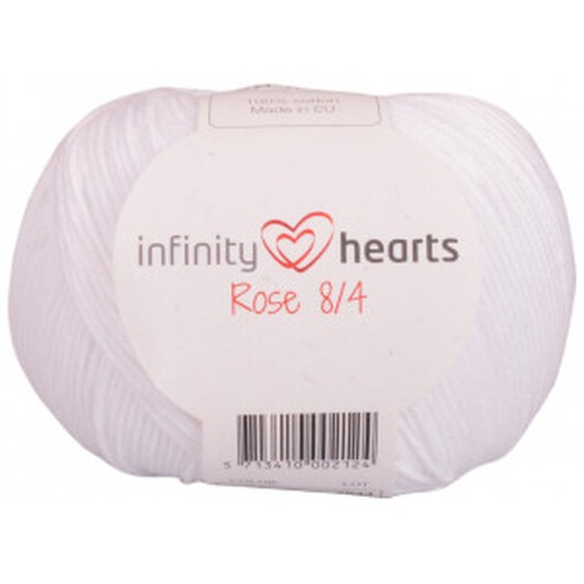 Infinity Hearts Rose 8/4 Garn Unicolor 02 Vit