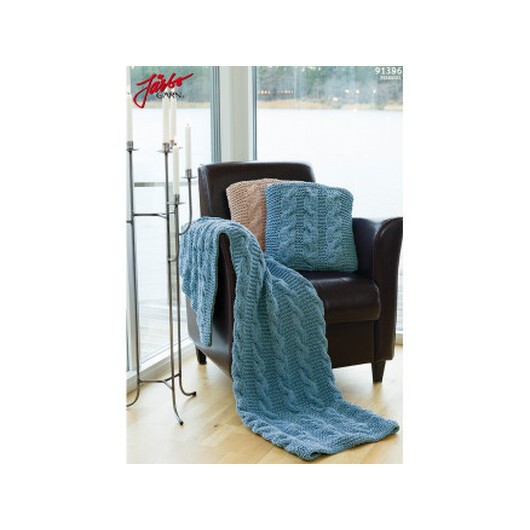 Hoooked Kudde og Filt - Stick-mönster 45x45 cm og 175x70 cm