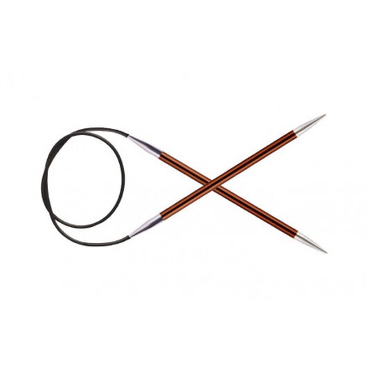 KnitPro Zing Aluminium Rundstickor 80cm 5,50mm / 31.5in US9 Sienna