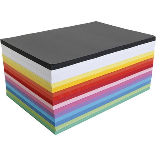 Creativ Kartong, A3, 180 g, mixade färger, 3x300 ark/ 1 förp.