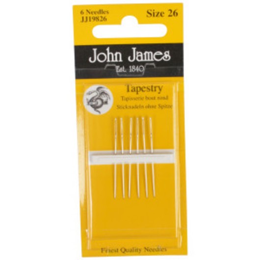 John James stramaljnålar trubbiga strl. 26 - 6 styck
