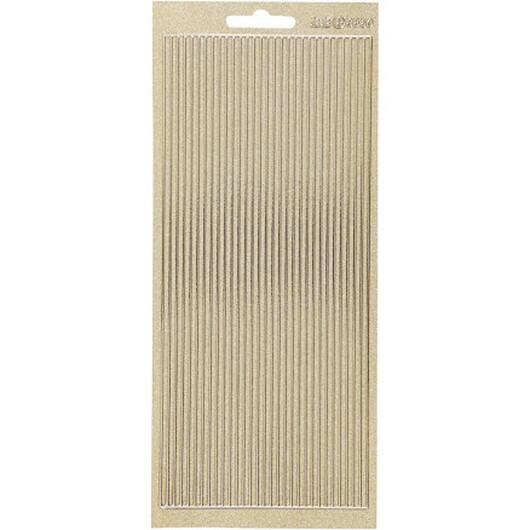 Stickers, bårder, ark 10x23 cm, guld, 1 ark