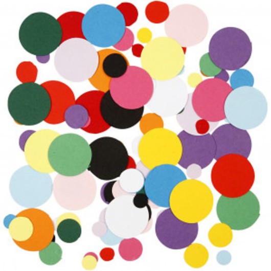 Kartongmosaik, Rund, Dia. 10+15+20 mm, 180 g/ 1 förp.