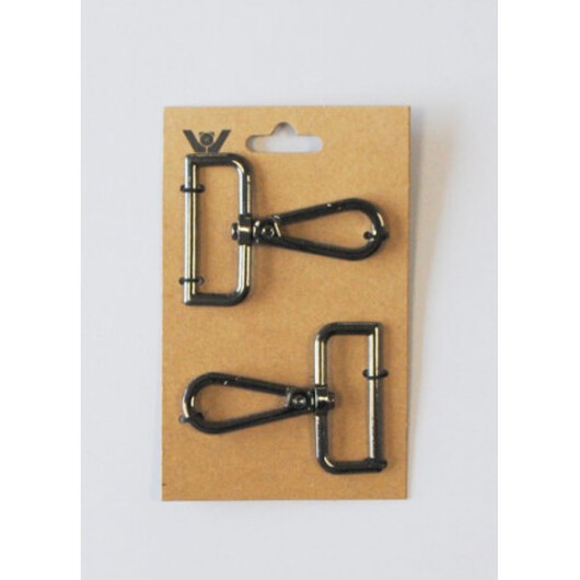 Karbinhake 32mm Gun Metal - 2 st
