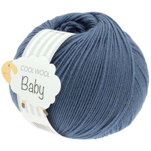 Lana Grossa Cool Wool Baby Garn 263 Puderblå