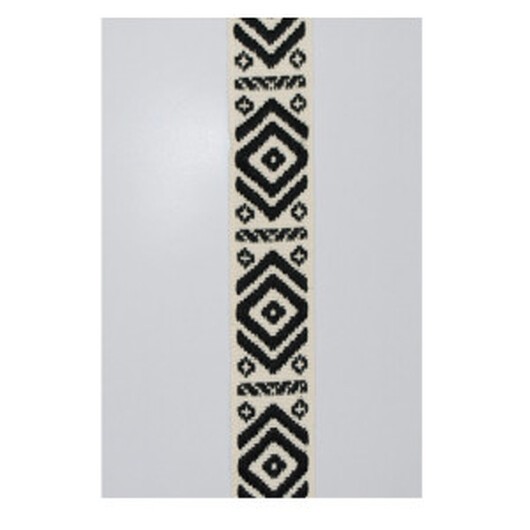 Väskrem Bomull/Polyester 38mm Natur/Svart - 50 cm