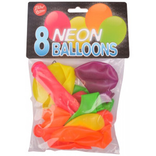 Bini Balloons Ballonger Neon Ass. färger Ø26cm - 8 st