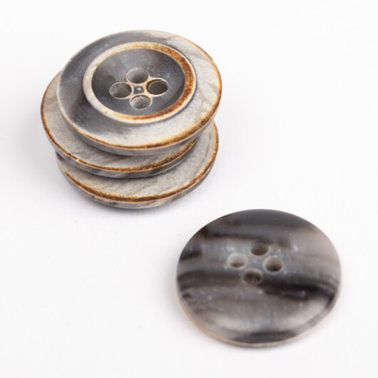 Drops Button Smoked 18mm 623 - 50 st.