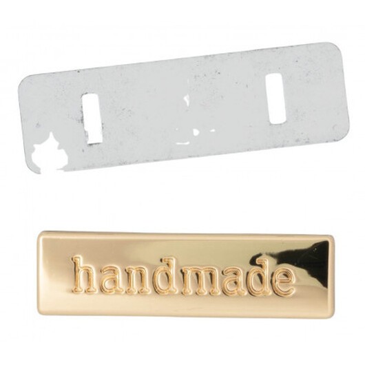 Infinity Hearts Handmade märke Mässing Guld 36x10mm - 5 st