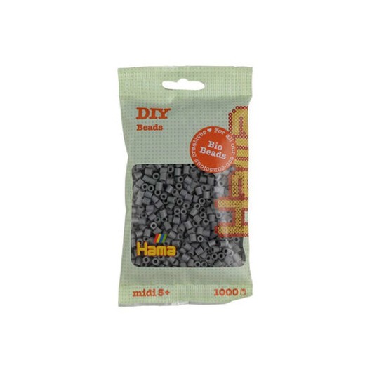 Hama Bio Midi Pärlor 190-17 Grå - 1000 st