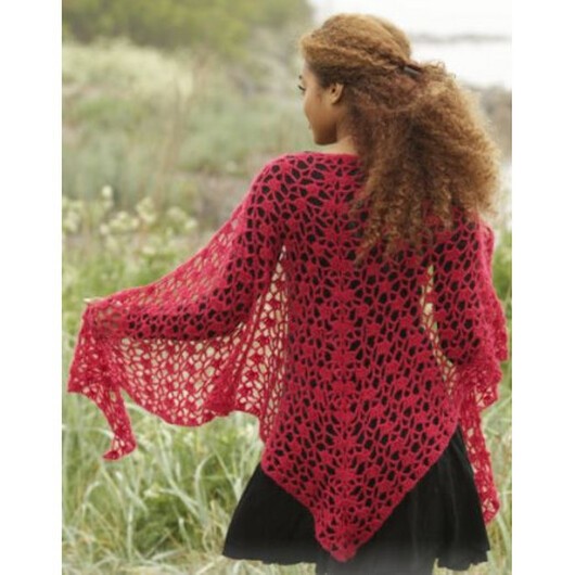 Carmen by DROPS Design - Sjal Virk-mönster 216x75 cm