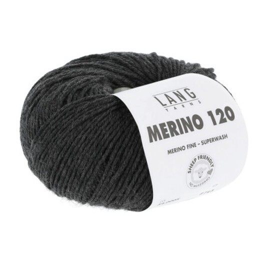Lang Yarns Merino 120 Garn 05 Antracit Melange
