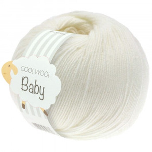 Lana Grossa Cool Wool Baby Garn 213 Naturvit