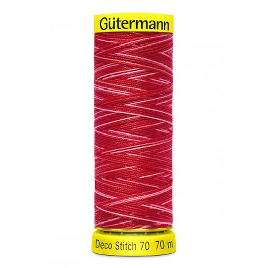 Gütermann Deco Stitch Multi 70 Röd Sytråd Polyester 9984 - 70m