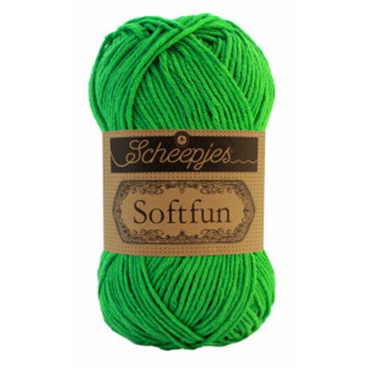 Scheepjes Softfun Garn Unicolor 2605 Klar Grön