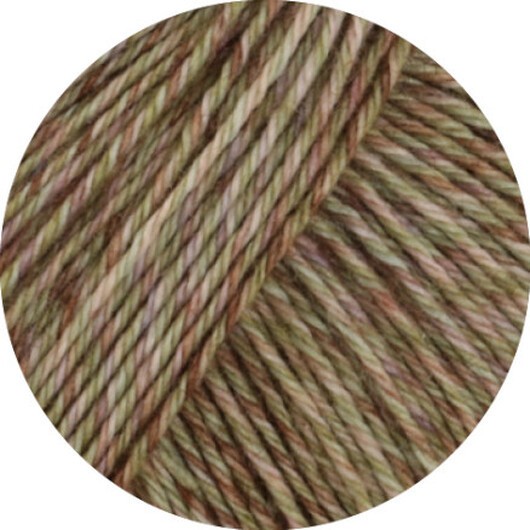 Lana Grossa Vintage Socks Garn 1013 Khaki/Ljus Beige/Ljus Grön/Brun Melange