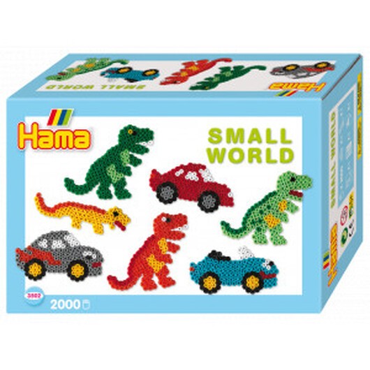 Hama Midi Presentask 3502 Small World Bilar och Dinosaurer