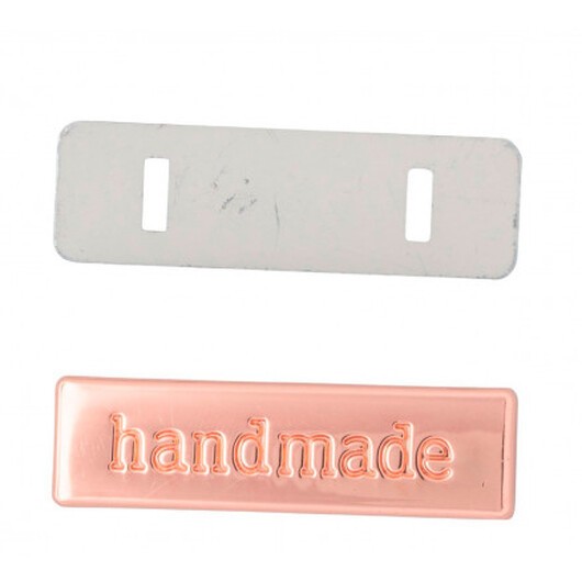 Infinity Hearts Handmade märke Mässing Rosegold 36x10mm - 5 st