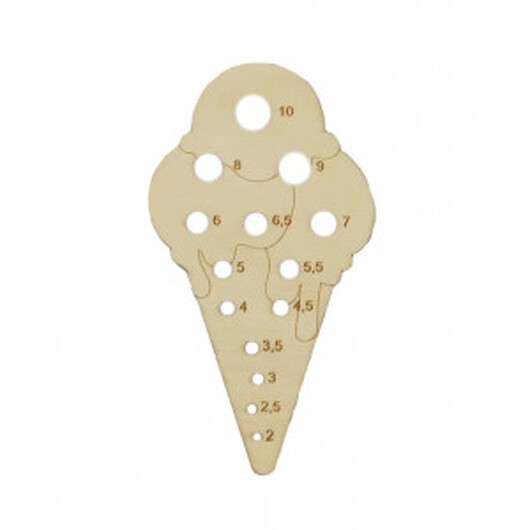 Stickmätare Glasstrut 2-10mm Trä 6x12cm - 1 st