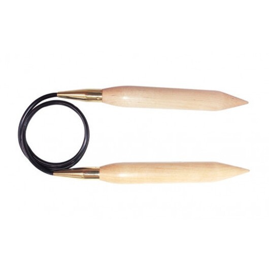 KnitPro Jumbo Birch Rundstickor Björk 100cm 25,00mm / 39.4in US50