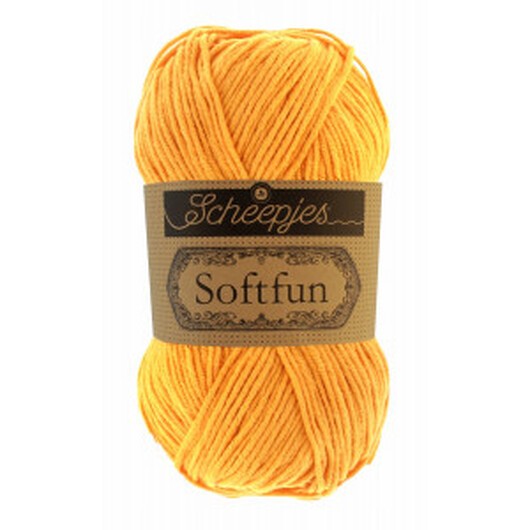 Scheepjes Softfun Garn Unicolor 2610 Ljus Orange