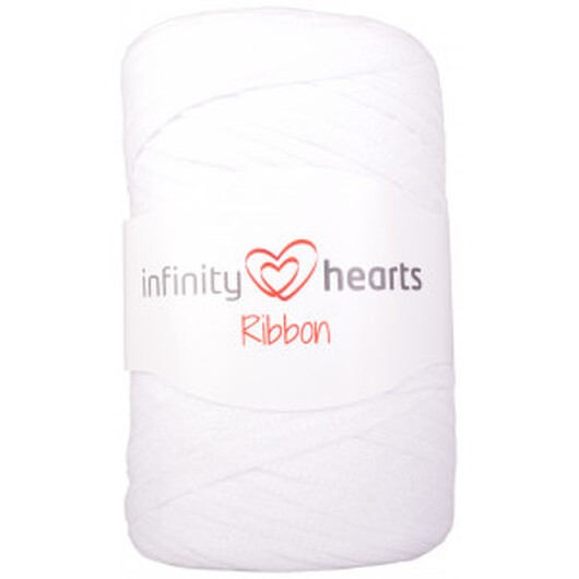 Â Infinity Hearts Ribbon Trikågarn 01 Vit