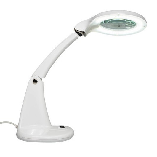 Prym Förstoringsglas till Bord med LED Lampa Vit Plast Ø9,5cm